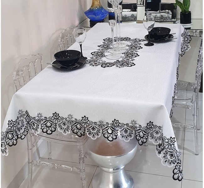 alas meja makan
