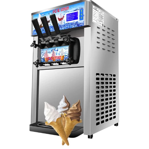 Commercial Soft Ice Cream 3 Flavor