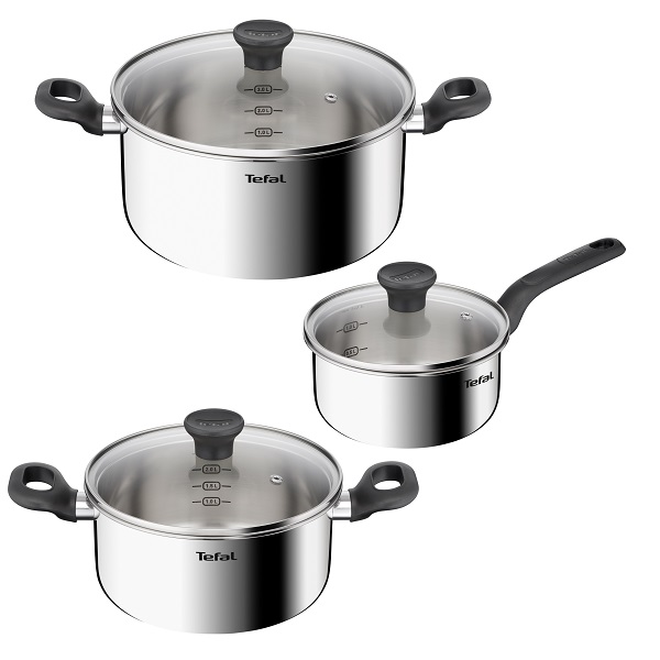 tefal stainless steel cookware set