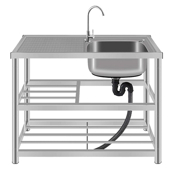 stainless steel Double layer single sink
